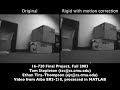 Software camera stabilization on a legged robot 1