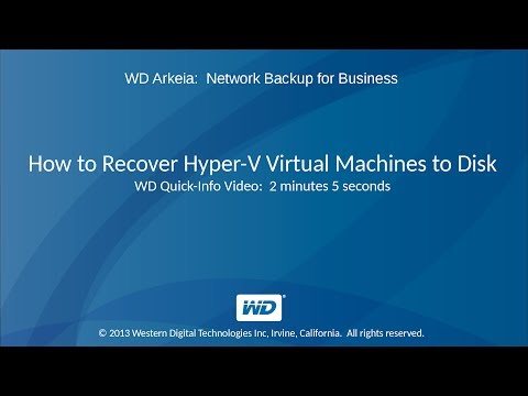 how to recover hyper-v virtual machine