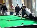 world snooker runner up 2007 mark selby plays exhibition match with bangladeshi national snooker player mehedi hasan