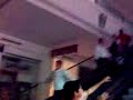 En las escaleras
