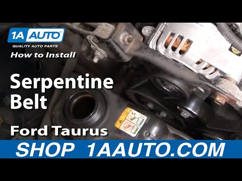 How To Install Replace Serpentine Belt Ford Taurus 3.0L V6 1AAuto.com
