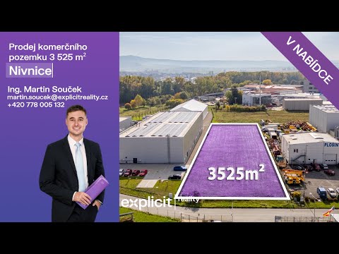 Video Prodej komerčního pozemku 3 525 m² - Nivnice