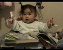 chloe reading magazines