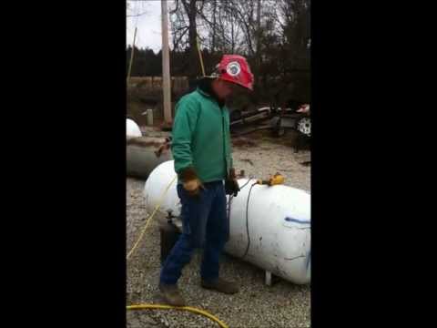 how to drain lpg tank