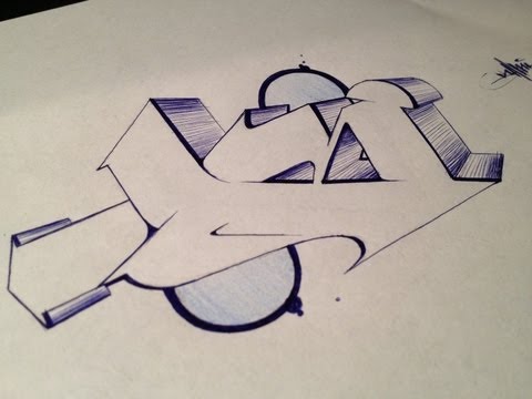 how to draw graffiti letters of the alphabet m
