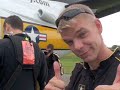 chicago air & water show, actor vince vaughn tandem jumps with the golden knights from 13000 feet and lands on the beach to start the air show. he exited the aircraft with ssg joe abeln and members of the gold demonstration team. the photographers are ssg jon ewald and ssg aaron figel.
