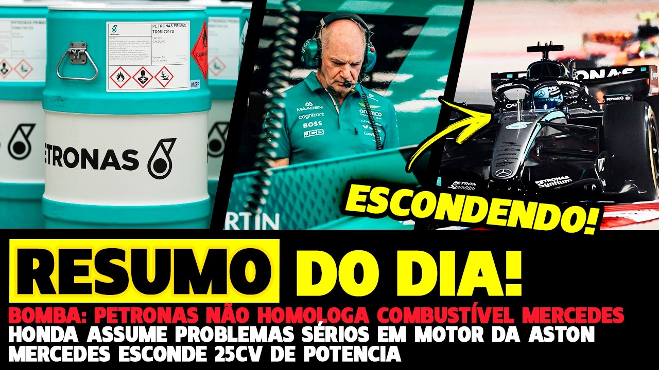 🚨BOMBA: COMBUSTÍVEL DA MERCEDES ATRASADO, HONDA ASSUME PROBLEMAS E 25CV EXTRAS | FÓRMULA 1 |GPEMCASA