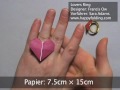 Оригами видеосхема кольцо с сердечком
