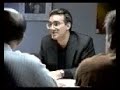 an espn sportscenter commercial from 1995 where keith olbermann and jack edwards are in a meeting discussing the story of roger clemens slowing down.  roger clemens proves he can still bring it.