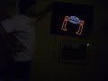 this is my tron recognizer el wire sign. i built the sequencer. dptwiz cut the design. the lines are perfectly straight in real life. the waviness is the result of my cheap cam.