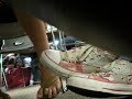 Hot college foot voyeur