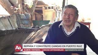 RAMÓN CONSTRUYE CANOAS EN PUERTO RUIZ