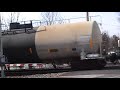 an lirr train and 4 csx trains 