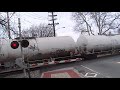 an lirr train and 4 csx trains 
