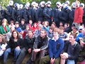Climate Camp 2008 singing with the riot police