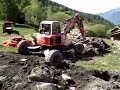 travaux en montagne pelle araign�e.