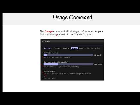Claude Code Essentials - Usage Command