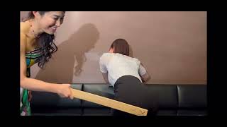 Japanese girl spanking