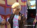 Pete Wentz in a blonde wig promoting Folie � Deux