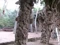 Parque Guell on A Rainy Day in Barcelona, Spain