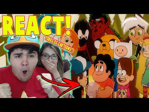 TODOS OS CARTOONS REUNIDOS EM UMA BATALHA! - CLIP (REACT) CROSSOVER S.U HDA GRAVITY FALLS SVTFOE...