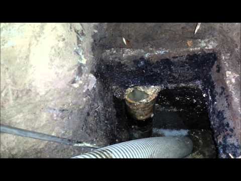 how to unclog septic tank inlet