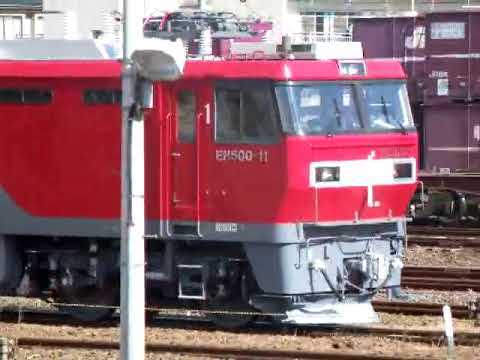 EH500＆車掌車2両＠岩沼駅