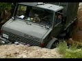 Unimog washed out bridge Unimog washed out bridge
