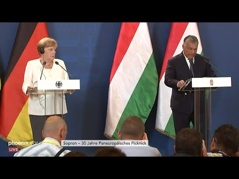 Pressekonferenz mit Merkel und Orbn: 30 Jahre Paneurop ...