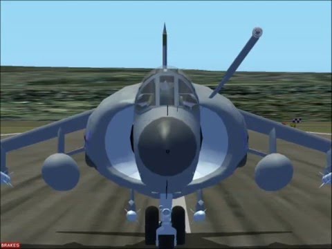 FS2004 Harrier sea jet fooling around