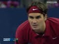 roger federer faces andy roddick in their 3rd match of round robin play at the 2007 masters cup in shanghai, china.