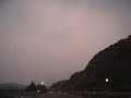 Hard rain and thunder shone