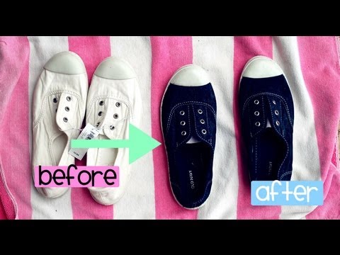 how to dye satin shoes black