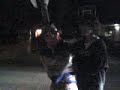 me to a pole and friends in the backgroung