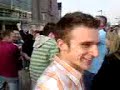 WEST HAM FANS CELEBRATE OUTSIDE THE EMIRATES AFTER 1-0 WIN!
