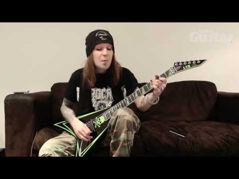 Alexi Laiho plays riffs from Children Of Bodom's new album 'Halo Of Blood'