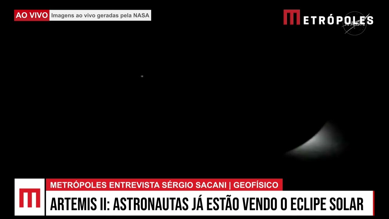 Artemis II: astronautas já assistem ao eclipse solar