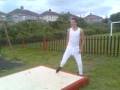 tom in vest n long johns doin high jump links style ;)
