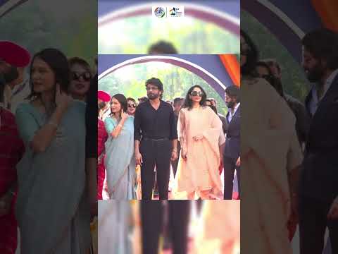 Veteran Actor @iamnagarjuna along with @chay_akkineni graced the red carpet at the 55th #IFFI in Goa