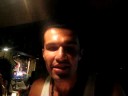 Bartender Andres singing in KM5 in Ibiza