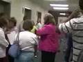 Hallway crowd of citizens at Senator Richard Burr's office