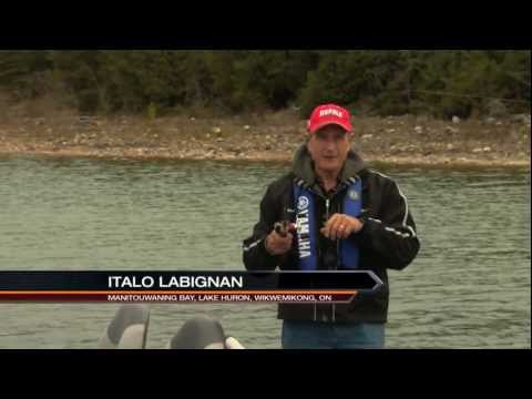 rainbowtrout - Italo flat-line troll Manitowaning Bay in shallow-water using small Rapalas to catch trophy early-season rainbows. Produced by: www.csproductions.tv for Csf ...