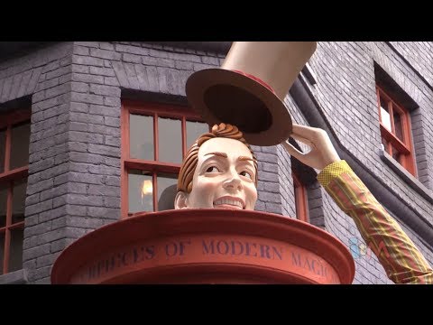 Diagon Alley stores tour - Weasleys Wizard Wheezes, Ollivanders, Borgin & Burkes, and more