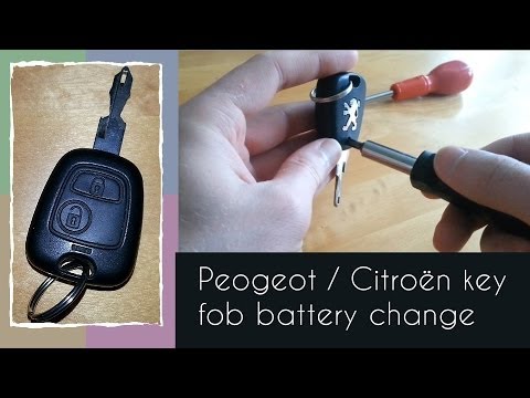 How to change the battery in a Peugeot/Citroën key fob (2-button)