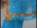 Aqua Blue Pure Georgette Bandhej Saree with Blouse