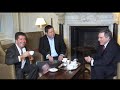 The PM welcomes Simon Cowell and Paul Potts to Downing St