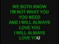 Whitney Houston I Will Always Love You Karaoke