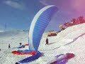 winter paragliding in flims with some takeoff bloopers