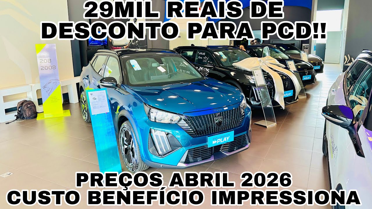 PREÇOS ATUALIZADOS PEUGEOT ABRIL 2026 | CUSTO BENEFÍCIO | ENTREGAM 10X MAIS QUE A CONCORRÊNCIA