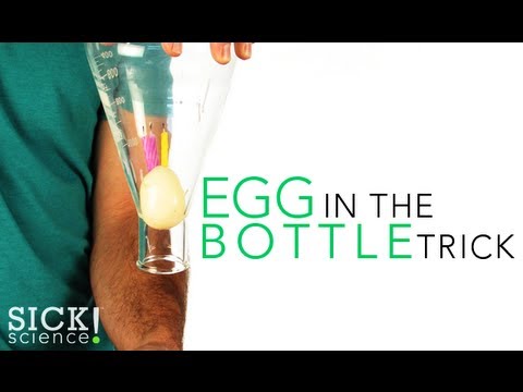 how to sink an egg into a bottle